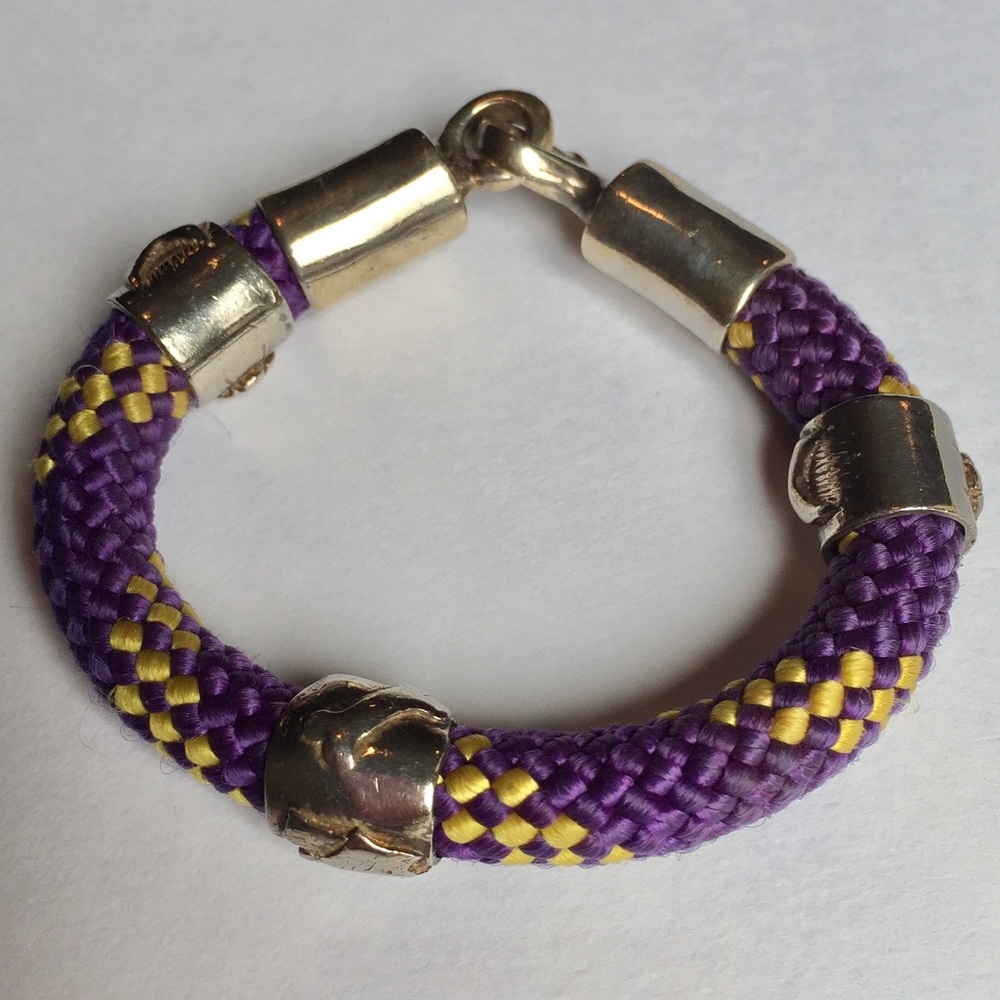 Dog Themed Rope Cord Bracelet with Silver Accents
